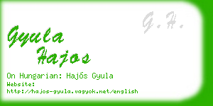 gyula hajos business card